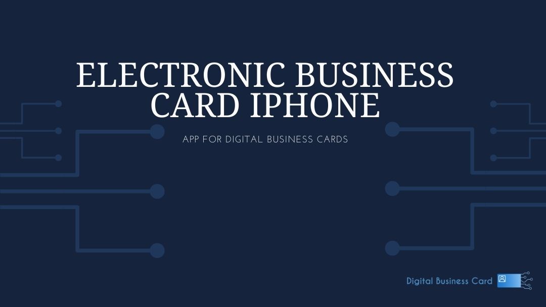Electronic Business Card iPhone